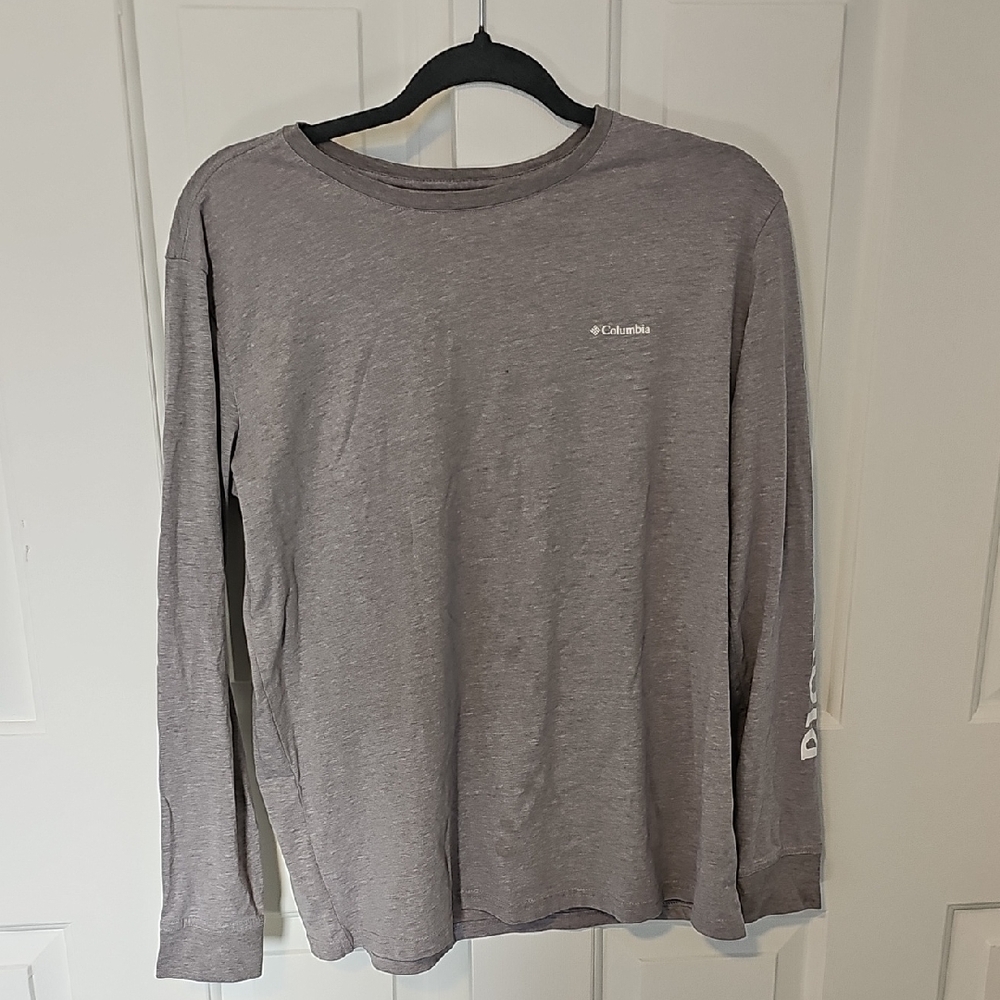Columbia Men's Long-Sleeve Crew Neck Shirt — Gray